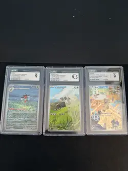 Pokemon TCG CGC Graded Lot Timburr, Hop’s Wooloo, Ledian - Image 1