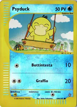 Psyduck 104/147 - Aquapolis - Pokemon - MP - Reverse Holo - ITALIAN - Image 1