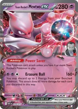 Team Rocket's Mewtwo ex (#079/217) - Holofoil Ascended Heroes NM Pokemon - Image 1