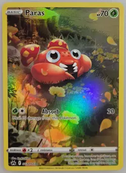 Paras GG32/GG70 Pokemon Crown Zenith: Galarian Gallery Holo NM (4 of 4) - Image 1