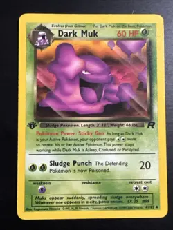 Dark Muk 41/82 Team Rocket 1st Edition Pokemon - Image 1