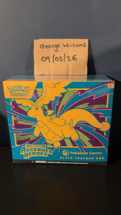 Pokemon Center Exclusive Mega Evolution Ascended Heroes Elite Trainer Box Sealed - Image 1