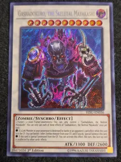 Yugioh Gashadokuro, the Skeletal Mayakashi HISU-EN036 Secret Rare 1st Ed NM - Image 1