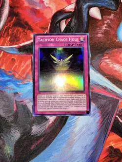 Yugioh! Tachyon Chaos Hole PRIO-EN070 Super Rare Unlimited Light Play - Image 1