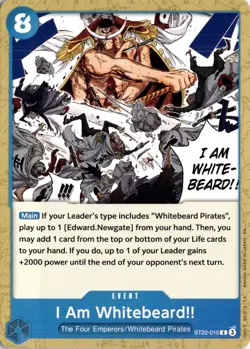 I Am Whitebeard!! C Starter Deck 22: Ace & Newgate ST22-015 One Piece TCG - Image 1