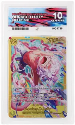 One Piece CCG Monkey.D.Luffy EB04-061 SEC - English - ACE 10 GEM MINT - Image 1