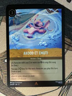 Disney Lorcana Winterspell Akood Et Emuti 29/204 Cold Foil - Lilo & Stitch NM/M - Image 2