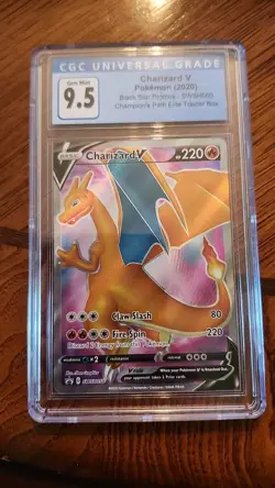 CGC 9.5 Charizard V SWSH050 Champions Path Black Star Promo GEM MINT - Image 1