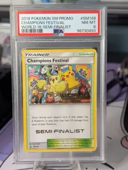 PSA 8 2018 Champions Festival Semi-Finalist World Champ Card SM148 - Image 2
