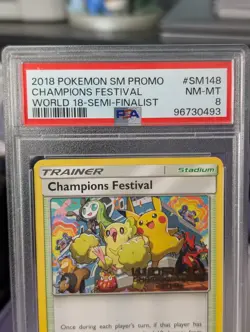 PSA 8 2018 Champions Festival Semi-Finalist World Champ Card SM148 - Image 3