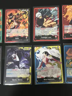 Leader 10 card Lot Bandai One Piece Card Game Luffy Sabo Law Ace Crocodile king - Image 4