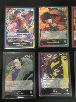 Leader 10 card Lot Bandai One Piece Card Game Luffy Sabo Law Ace Crocodile king - Image 5