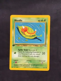Pokemon Cards: 1st Edition Neo Discovery Common: Weedle 70/75 - Image 1