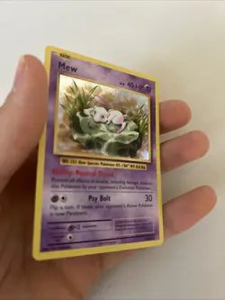 Mew HOLO RARE 53/108 Pokemon TCG XY Evolutions Card NM Shiny foil 2016 - Image 3