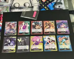 Leader 10 card Lot One Piece Card Game Luffy Smoker Law Imu Sabo Boa Gecko Moria - Image 1