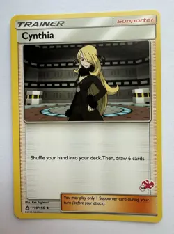 Battle Academy Cynthia #119/156 CHARIZARD STAMP POKEMON CARD Promo - Image 1