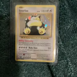 Pokemon Snorlax Basic Holo Card XY179 130 HP 50 Attack English TCG - Image 1