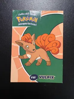 Vulpix POKEMON STADIUM Vintage 2000 LP DANONE Card 32/40 #37 Catch Em All - Image 1