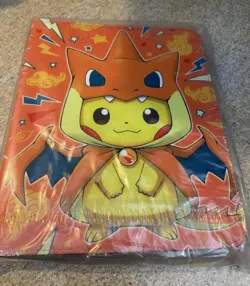 Pokemon Trading Card Binder Holder 50 Page TCG 400-Slot Poncho Pikachu Charizard - Image 1