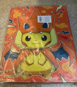 Pokemon Trading Card Binder Holder 50 Page TCG 400-Slot Poncho Pikachu Charizard - Image 2