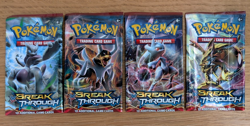 XY BREAKthrough ~ Booster (No Cards) Pack Wrappers ~ All 4 Artworks!! - Image 1