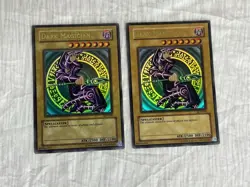 Konami Dark Magician SDY-006 Ultra Rare Starter Deck Yugi 2 Card Lot - Image 1