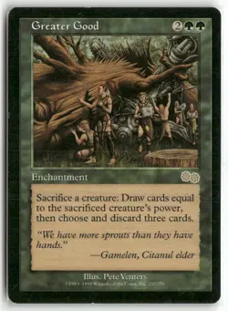 Greater Good 257 Rare Urza's Saga Magic: The Gathering Moderately Played - Image 1