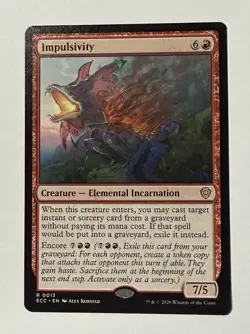 Impulsivity 13 ECC Lorwyn Eclipsed MTG Magic NM - Image 1