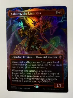 Ashling, the Limitless (Borderless) Foil NM Red MTG Commander: Lorwyn Eclipsed - Image 1
