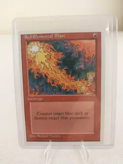 Vintage MTG Magic the Gathering Red Elemental Blast Fourth Edition NM - Image 1