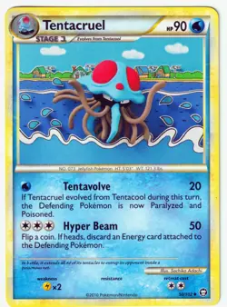Tentacruel Uncommon Triumphant 50/102 MP Pokemon TCG - Image 1
