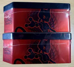 Pokemon Team Rocket Destined Rivals Tin Set of 2 Mewtwo And Nidoking Sealed - Image 4