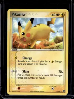 2007 Pokemon EX Power Keepers Pikachu #57/108 - Image 1