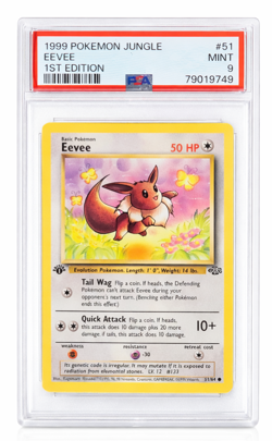 PSA 9 Pokemon 1999 1st Edition Jungle Eevee #51 - Image 1