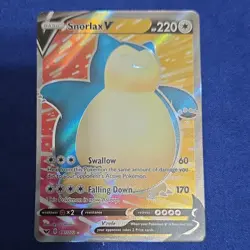 Nintendo Snorlax V Sword & Shield Holo Card Lot (2) English Pokemon TCG - Image 2