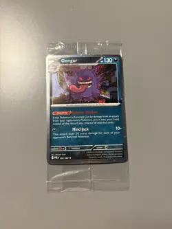 With Swirl Pokemon TCG Gengar 050/088 EBGames Stamped Promo English Sealed - Image 1