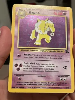 Pokemon Hypno 8/62 Fossil Unlimited Holo Rare NM/ LP (Silvering) - Image 5