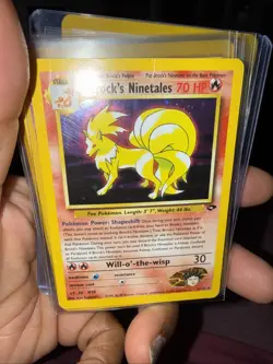 2000 Pokemon Gym Challenge Brock's Ninetales #3/132 Unlimited Holo Rare Foil - Image 2