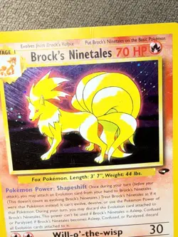 2000 Pokemon Gym Challenge Brock's Ninetales #3/132 Unlimited Holo Rare Foil - Image 3