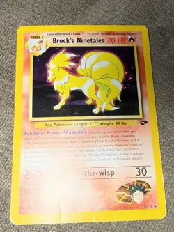 2000 Pokemon Gym Challenge Brock's Ninetales #3/132 Unlimited Holo Rare Foil - Image 4
