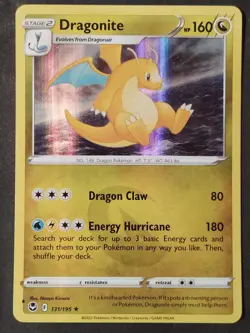 Dragonite 131/195 Sword & Shield - Silver Tempest Holo Rare, Pokemon 2022 •LP - Image 1