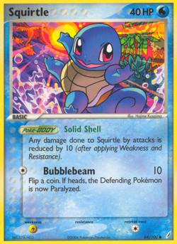 Squirtle 64/100 Common Crystal Guardians Pokemon LP - Image 4