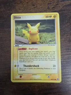Pokemon Ditto (Pikachu) 63/118 Non-Holo Delta Species MP/LP #PKA2 - Image 1