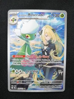 Cynthia's Roserade Illustration Rare SV10: Destined Rivals 184/182 Pokemon - Image 1