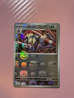 Pokemon Escavalier Sv: Black Bolt 060/086 130 HP Master Ball Pattern Common Holo - Image 1
