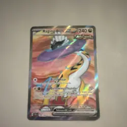 Pokemon TCG Raging Bolt EX SV05 Ultra Rare Full Art Holo 240 HP 196/162 - Image 1