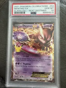 2021 Pokemon Celebrations Mewtwo EX #54 Classic Collection/Next Destinies PSA 10 - Image 1
