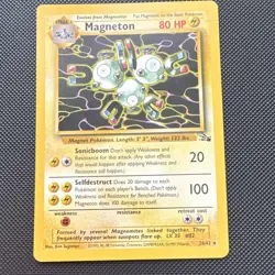 Pokemon Magneton Fossil Rare Regular Unlimited English 26/62 1999 - Image 1