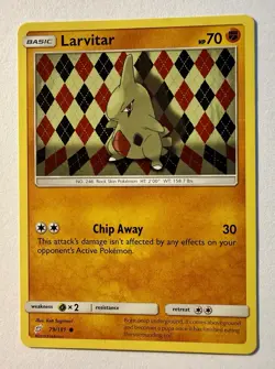 Pokemon TCG Larvitar Sun & Moon - Team Up 79/181 Regular Common-NM - Image 1