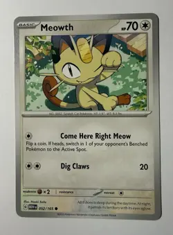 Meowth 052/165 - Pokemon SV: 151 • Normal • Common • NM - Image 1
